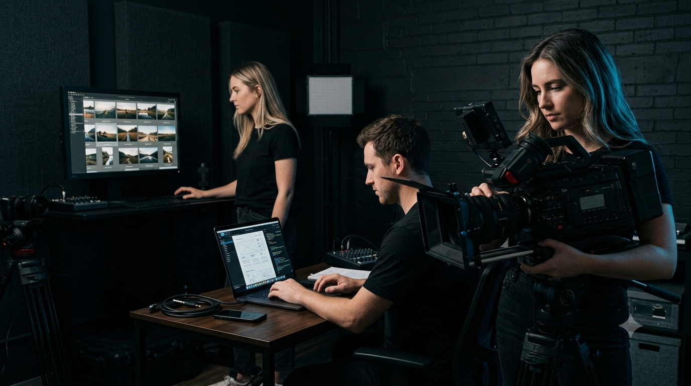 Das Team von AM7 Production bei der Arbeit